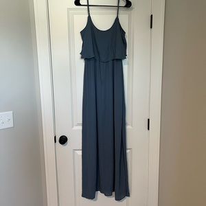 Smokey Blue Bridesmaid Dress
